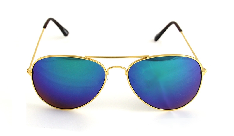 Piloten-Sonnenbrille Gold-Blau