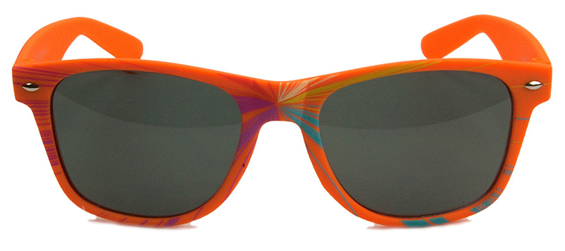 Rubber Retro Wayfarer Sonnenbrille orange