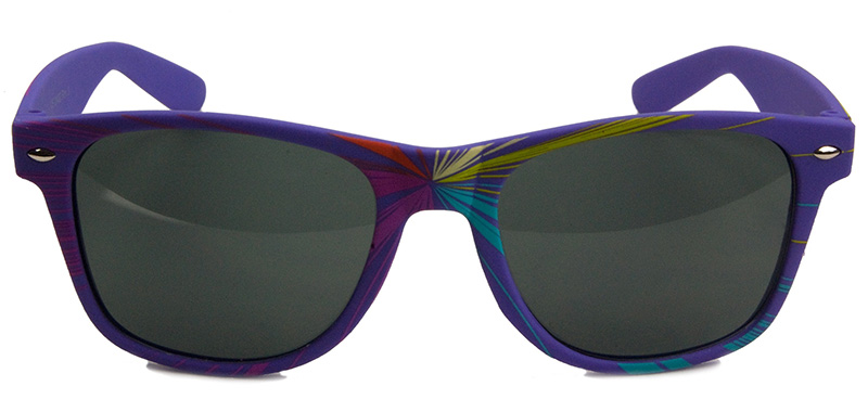 Rubber Retro Wayfarer Sonnenbrille violett